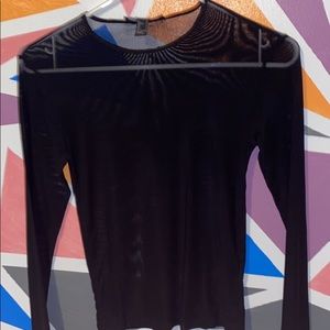 forever 21 long sleeve mesh top